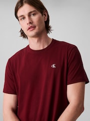 Calvin Klein Red Short Sleeve Easy Monogram T-Shirt - Image 4 of 5