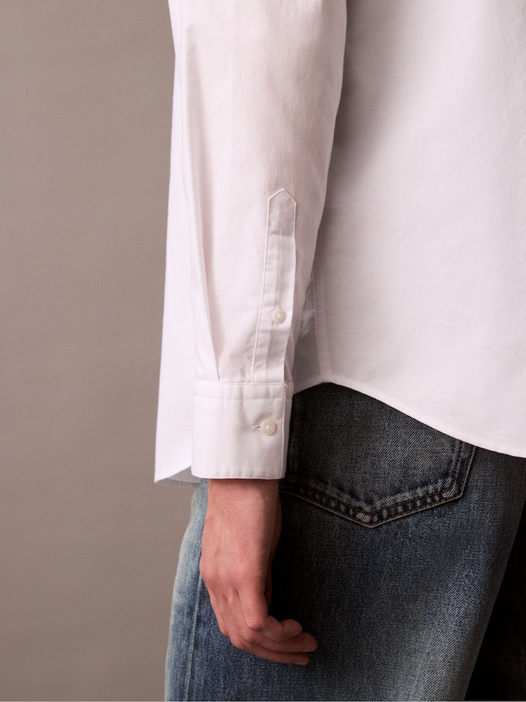 Calvin Klein White Classic Oxford Shirt - Image 5 of 5 Calvin Klein White Classic Oxford Shirt - Image 5 of 5