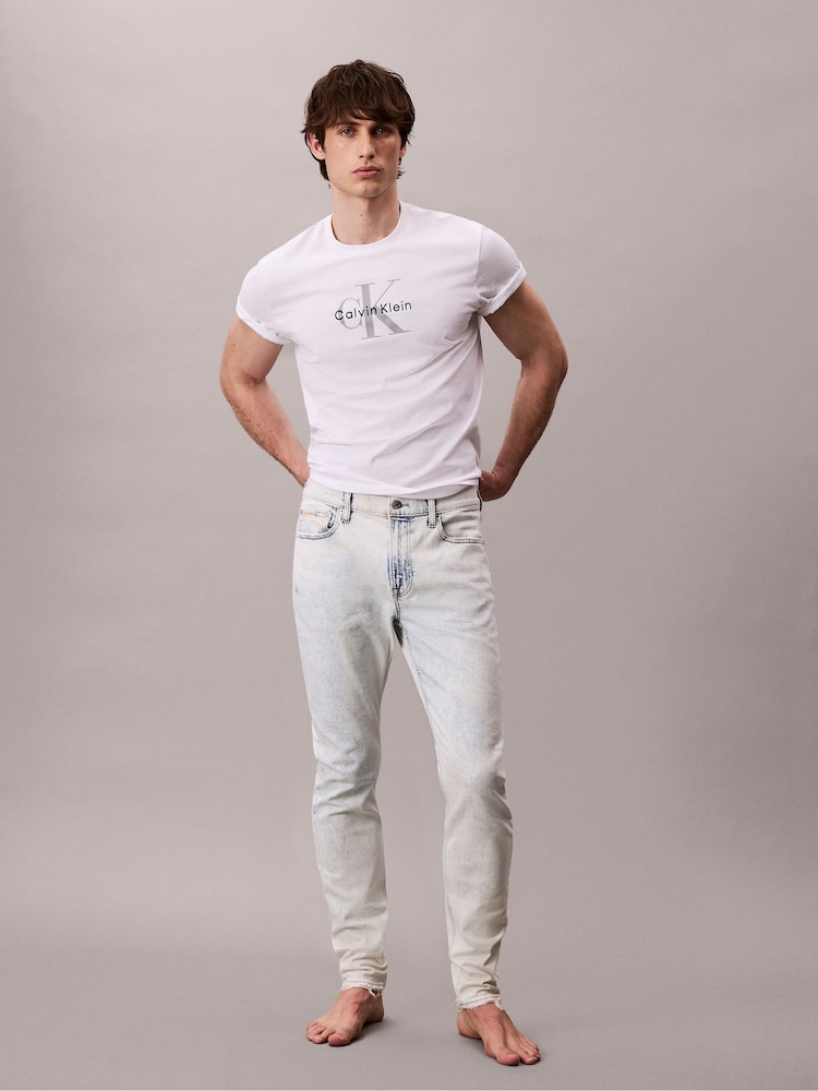 Calvin Klein Blue Slim Tapered Denim Jeans - Image 1 of 6 Calvin Klein Blue Slim Tapered Denim Jeans - Image 1 of 6