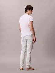 Calvin Klein Blue Slim Tapered Denim Jeans - Image 3 of 6