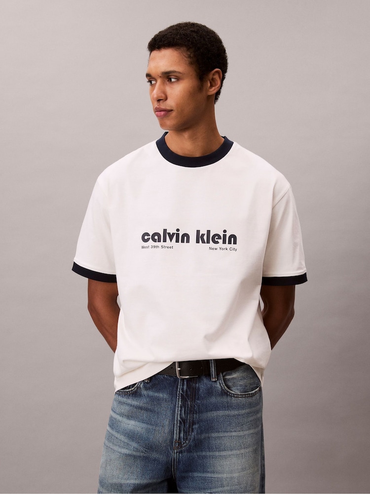 Calvin Klein Natural Short Sleeve T-Shirt - Image 1 of 5