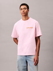 Calvin Klein Pink Short Sleeve Resort T-Shirt - Image 1 of 5