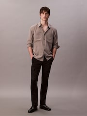 Calvin Klein Black Slim Cotton Stretch Cargo Trousers - Image 1 of 5