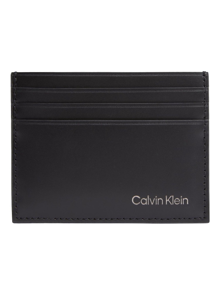 Calvin Klein Black Smooth Cardholder - Image 1 of 2