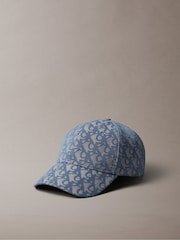 Calvin Klein Brown Logo Jacquard Baseball Cap - Image 1 of 3