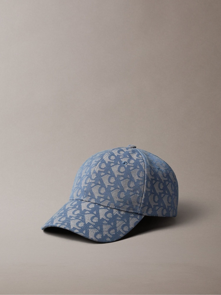 Calvin Klein Brown Logo Jacquard Baseball Cap - Image 1 of 3