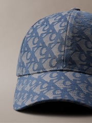 Calvin Klein Brown Logo Jacquard Baseball Cap - Image 3 of 3