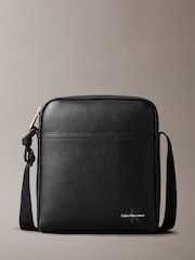 Calvin Klein Black Mono Logo Reporter Bag - Image 1 of 5