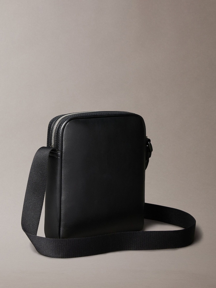 Calvin Klein Black Mono Logo Reporter Bag - Image 2 of 5