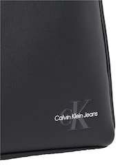 Calvin Klein Black Mono Logo Reporter Bag - Image 4 of 5