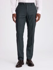 MOSS Green Slim Fit Puppy Tooth Trousers - Image 1 of 3