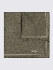 MOSS Green Bottinelli Semi Plain Pocket Square - Image 1 of 3