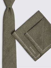 MOSS Green Bottinelli Semi Plain Pocket Square - Image 3 of 3