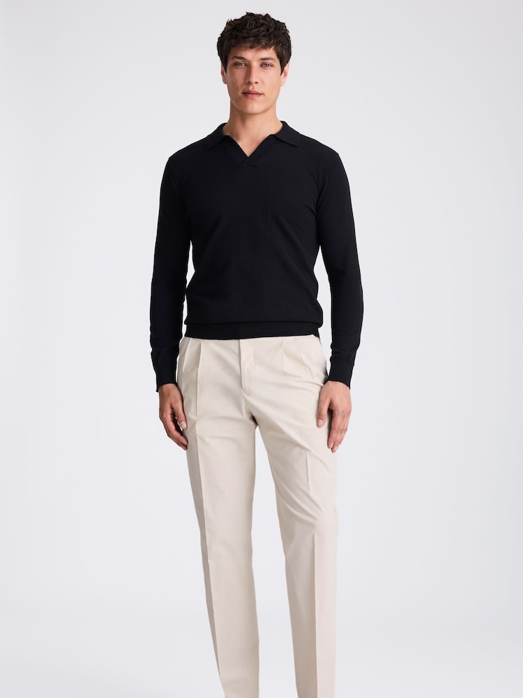 MOSS Natural Light Pleated Trousers - Image 3 of 3