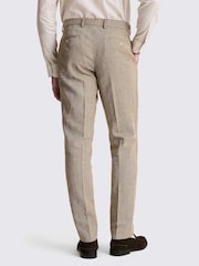 MOSS Brown Slim Fit Gold Herringbone Brown Trousers - Image 2 of 3