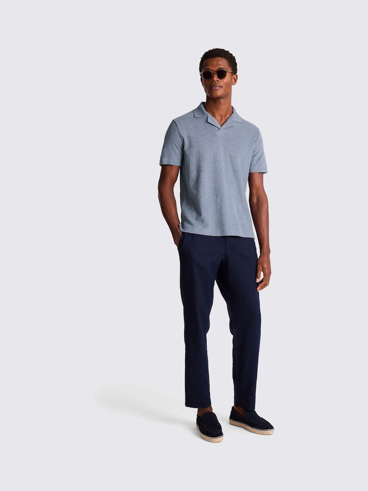 Terry Towelling Skipper 100% Cotton Polo Shirt - Image 2 of 4