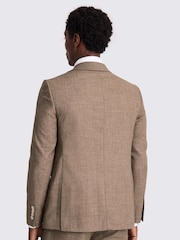 MOSS Brown Slim Fit Slub Jacket - Image 2 of 5