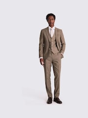 MOSS Brown Slim Fit Slub Jacket - Image 3 of 5