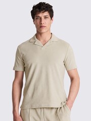 Terry Towelling Skipper 100% Cotton Polo Shirt - Image 1 of 4