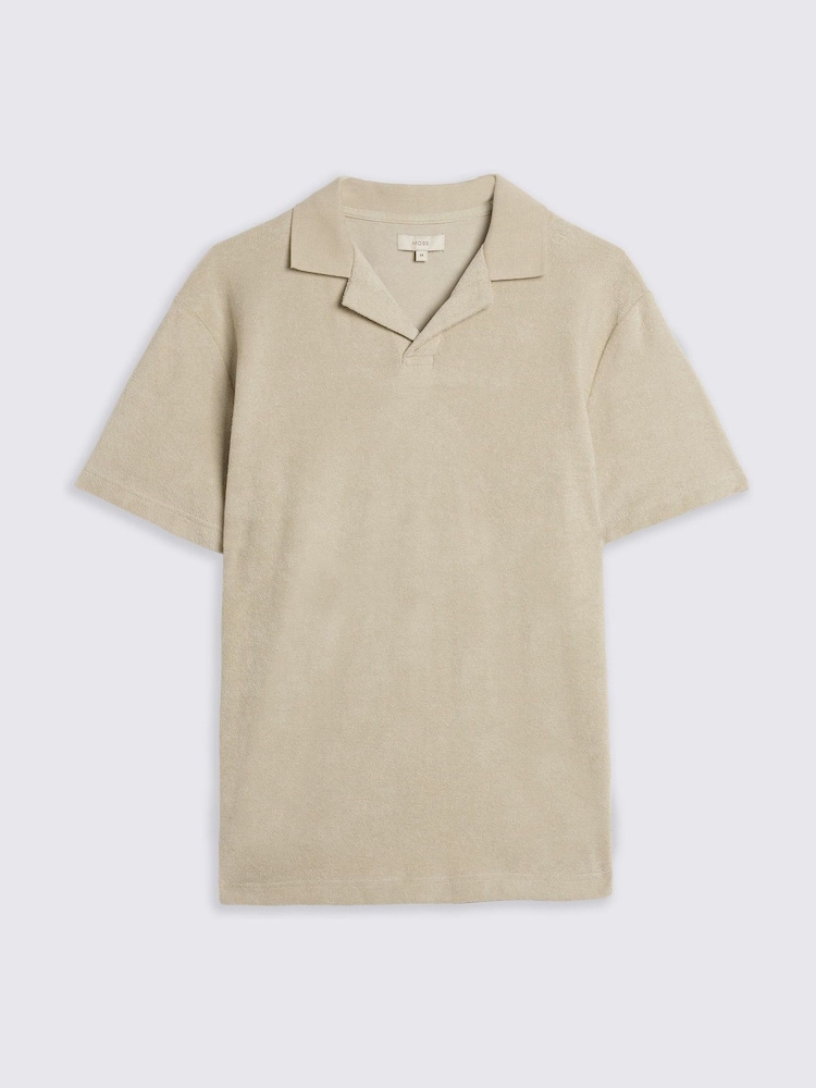 Terry Towelling Skipper 100% Cotton Polo Shirt - Image 4 of 4