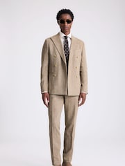 MOSS Brown Slim Fit Gold Herringbone Jacket - Image 2 of 5