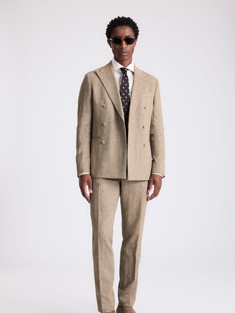 MOSS Brown Slim Fit Gold Herringbone Jacket - Image 2 of 5 MOSS Brown Slim Fit Gold Herringbone Jacket - Image 2 of 5