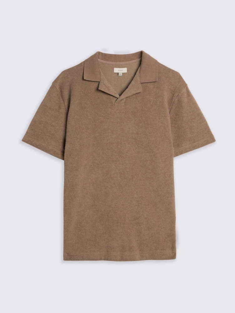 Terry Towelling Skipper 100% Cotton Polo Shirt - Image 4 of 4