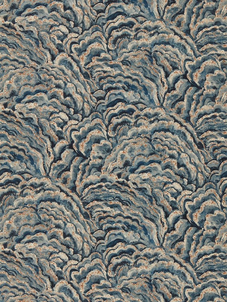 Clarke & Clarke Midnight Copper Lumino Exotica 2 10M Wallpaper - Image 1 of 1