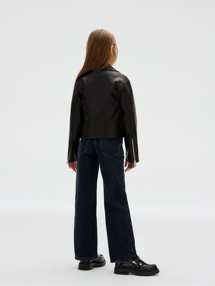 Calvin Klein Faux Leather Biker Jacket - Bild 2 von 5
