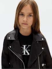 Calvin Klein Faux Leather Biker Jacket - Bild 5 von 5