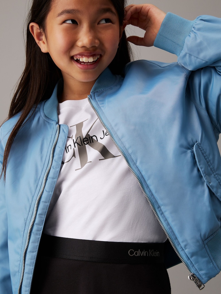 Calvin Klein Logo Tape Flare Punto Skirt - Изображение 4 из 4