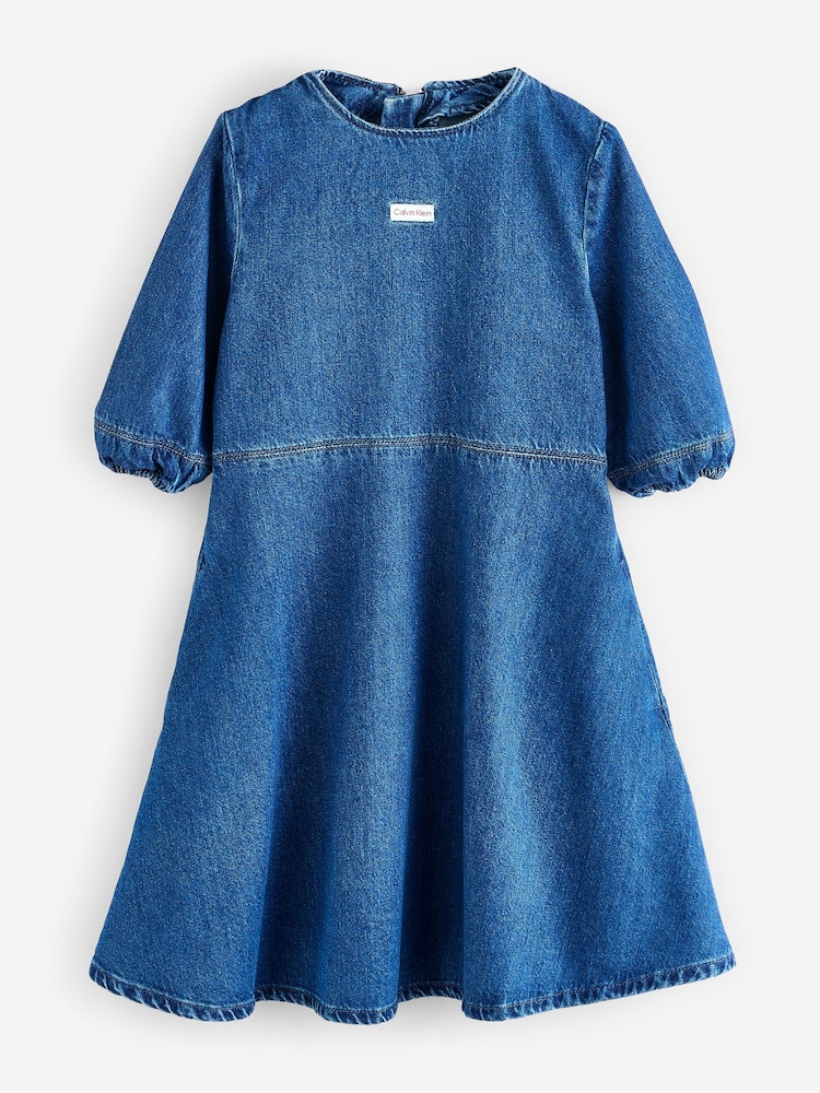 Calvin Klein Blue Denim Dress - Image 1 of 1 Calvin Klein Blue Denim Dress - Image 1 of 1
