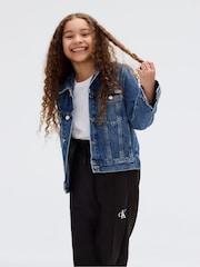Calvin Klein Black Logo Wide Leg Joggers - Image 4 of 5