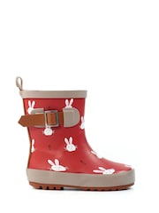 Lazy Dogz Red Bunny Design Toddler Wellingtons - Image 1 of 7