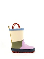 Lazy Dogz Purple Bubblegum Toddler Colour Block Wellingtons - Image 1 of 8
