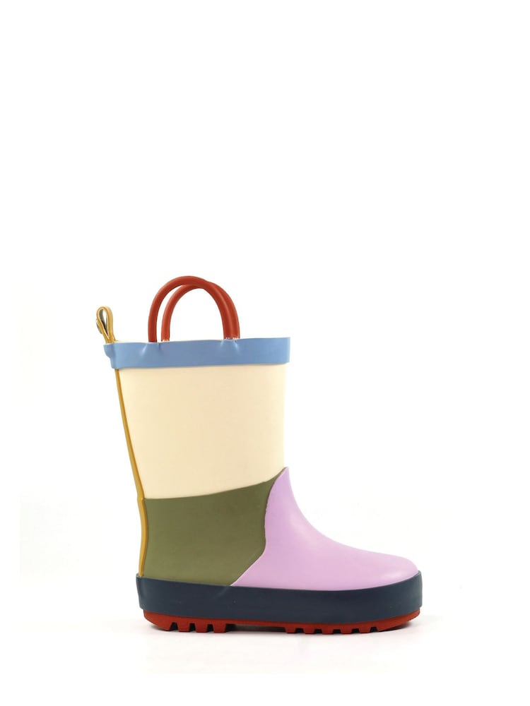 Lazy Dogz Purple Bubblegum Toddler Colour Block Wellingtons - Image 1 of 8