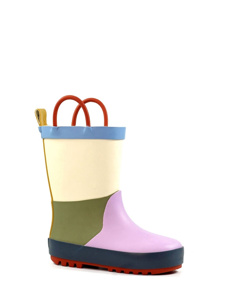 Lazy Dogz Purple Bubblegum Toddler Colour Block Wellingtons - Image 2 of 8