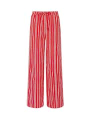 Long Tall Sally Red Printed Stripe Trousers - Image 5 of 5