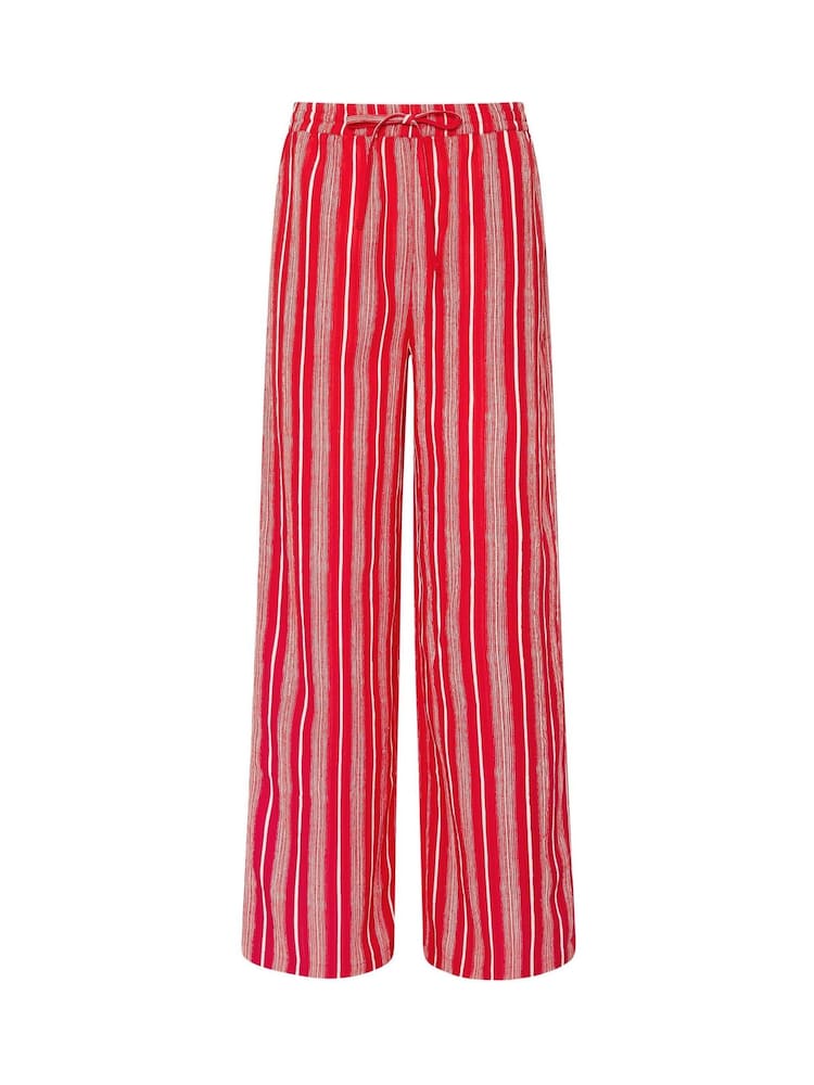 Long Tall Sally Red Printed Stripe Trousers - Image 5 of 5