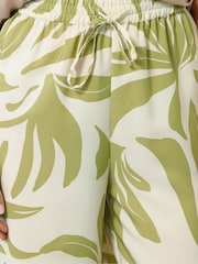 Long Tall Sally Green Printed Wide Leg Trousers - Image 5 of 5