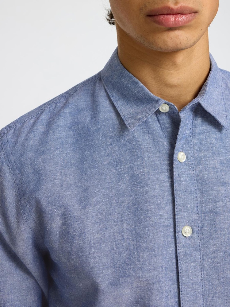 Selected Homme Blue Long Sleeve Shirt - Image 2 of 4 Selected Homme Blue Long Sleeve Shirt - Image 2 of 4