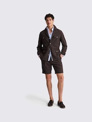 MOSS Brown Seersucker Safari Shacket - Image 1 of 5