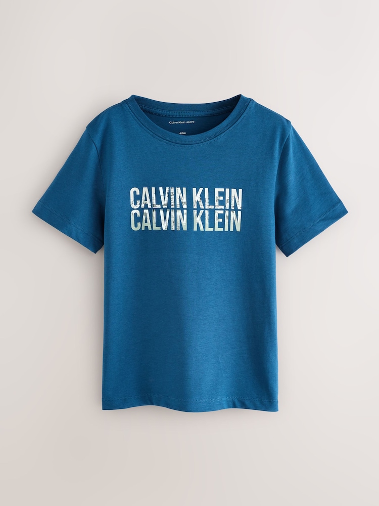 Calvin Klein Blue Short Sleeve T-Shirt - Image 1 of 1 Calvin Klein Blue Short Sleeve T-Shirt - Image 1 of 1