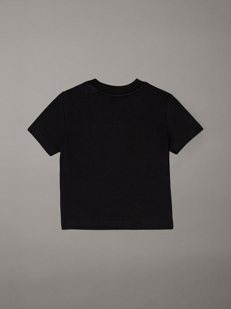 Calvin Klein Black Monogram Short Sleeve T-Shirt - Image 2 of 2 Calvin Klein Black Monogram Short Sleeve T-Shirt - Image 2 of 2