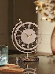 Gold Marble Globe Mantel Clock - Image 1 of 3