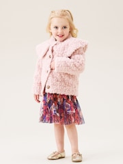 Angel & Rocket Pink Cecile Faux Fur Cape Collar Coat - Image 5 of 8