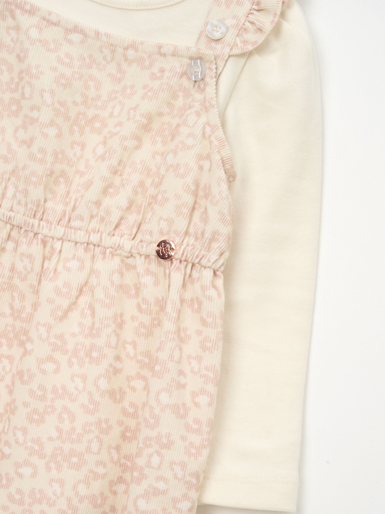Angel & Rocket Nude Nellie Animal Print Cord Dungaree & Bodysuit - Image 8 of 8 Angel & Rocket Nude Nellie Animal Print Cord Dungaree & Bodysuit - Image 8 of 8