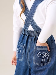 Angel & Rocket Blue Josie Denim Dungarees - Image 6 of 9