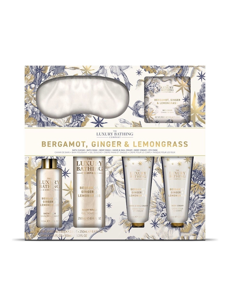 The Luxury Bathing Company Bergamot Ginger and Lemongrass Ultimate Pamper Gift Set - Image 1 of 1 The Luxury Bathing Company Bergamot Ginger and Lemongrass Ultimate Pamper Gift Set - Image 1 of 1