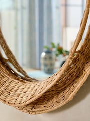 Neutral Wavy Woven Round Wall Mirror - Image 2 of 4